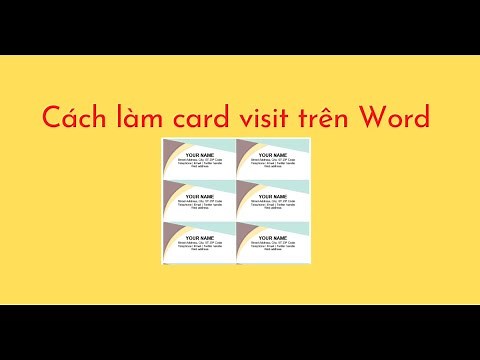 Cách làm card visit trên Word
