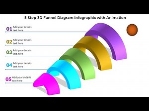 Create 5 Step 3D Funnel Infographic Diagram in PowerPoint With Animation and free download link !