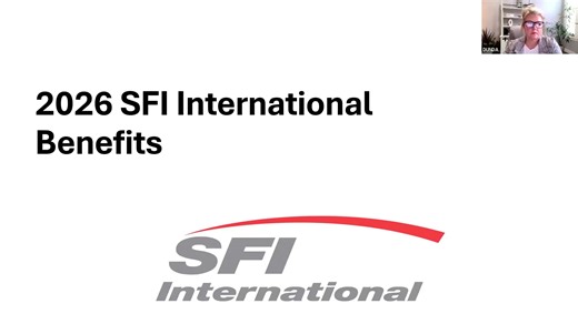 4th November 2025 - 2026 SFI International Benefits Review