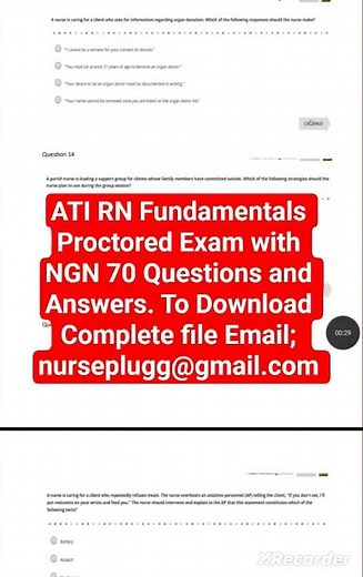 ATI RN Fundamentals Level 3 Proctored Exam 2023 with NGN All 70 Questions With Answers
