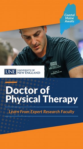 36K views | Prepare to lead within the ever-evolving field of physical therapy. Earn your D.P.T. at UNE. ✨Learn from and be mentored by Physical Therapy faculty who are experts in the field ✨Engage in research and scholarship activities ✨Participate in valuable service learning within the local community Take the first step toward a rewarding career in physical therapy and learn more today! | University of New England | Facebook