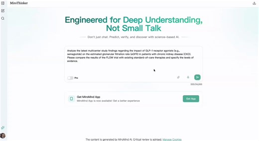 Regular AI chatbots seem completely fine for casual medical queries.If you want to skip the generic answers and test a real clinical workflow, check out MiroMind: https://t.co/Oc0qRmSoHu 🚀The illusion breaks down the second you actually have to depend on that information for real-world decisions.My perspective shifted when a system finally stopped handing me sanitized, high-level summaries.Instead, it started delivering concrete, study-level evidence that I could personally trace and fact-check