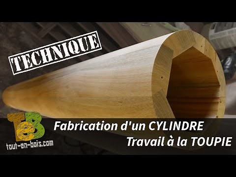 Fabrication d'un gros cylindre en bois - Technique de travail à la toupie sur ma felder KF 700