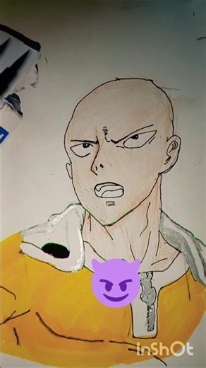 I draw a saitama smooth transition 🥰 #art #drawing