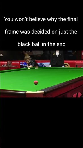 You won’t believe why the final frame was decided on just the black ball#snookerbattle