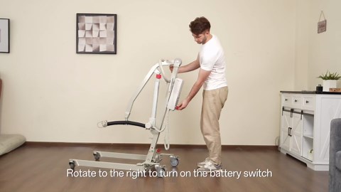 ELENKER Electric Patient Lift, Premium Folding Electric Patient Lift for Home, Lift Body Transfer for Home Use, Lift Elderly from Bed to Chair, 400 Pound Weight Capacity, 6 Point Spreader Bar