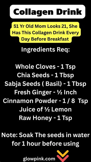 Glowpink on Instagram: "Clove Chia Lemon Collagen Drink"