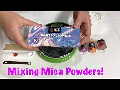 Painting With Mica Powders? ✨ How To Use Them In Acrylic Pouring 🧡💛💜 Tropical SheleeArt Bloom!