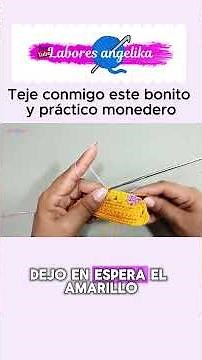 ¡Aprende a crear un monedero de moda a crochet! #crochet #tutorial #shorts