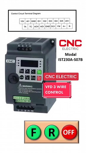 VFD Reverse Forward Push Button Connection