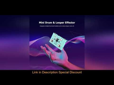 M-VAVE LOST TEMPO Effect Pedal Drum & Looper Effector Mini 2-in-1 Looper & Drum Machine Double Foots