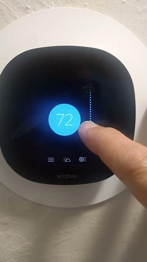 Setting the temperature on an EcoBee Thermostat for the first time