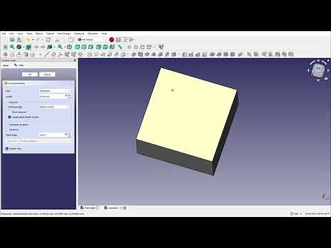 How to make a cube in FreeCAD (tutorial) - #1 Learning FreeCAD