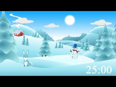 25 Minute Winter Timer with Relaxing Music and Alarm