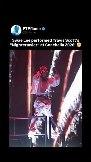 Swae Lee did “NIGHTCRAWLER” at Coachella! 🔥🥹 #TravisScott
