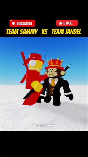 TEAM SAMMY VS TEAM JANDEL 😱 😱 #shorts #roblox #crazyteam #99nightintheforest #sammy #jandel
