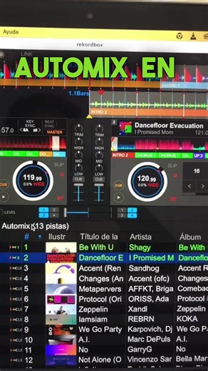 Configuración de Automix en Rekordbox