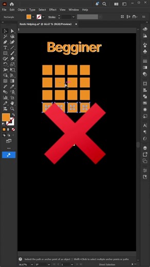 Beginner vs Pro 🔥 | Split Into Grid Magic in Adobe Illustrator #shorts