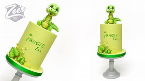 I think I am in love with all things green 😍 We have a full tutorial of both the croc topper and cookie leaves available on our Facebook Page here; https://bit.ly/3gwT2hK Thsi s a quick video of me putting the bits together and having a go at using the Sweet Stamp letters that are available here; https://bit.ly/sweetstamp #cake #cuteness #green | Zoe's Fancy Cakes