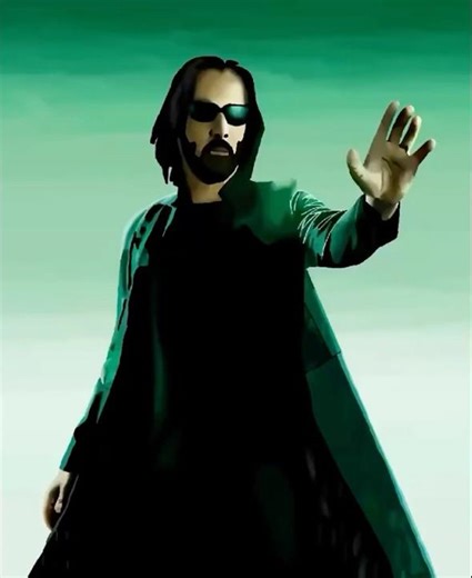Procreate drawing process - Neo from The Matrix