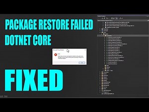 .NET CORE Error - Package restore failed - Problem (code generator: Package restore failed) Fixed