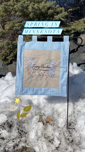 Snow banks in Minnesota won't stop us from welcoming spring! Find this and other new garden-themed machine embroidery designs on our website. Shop now: https://www.emblibrary.com/EL/new.aspx?date=041123 . . . #emblibrary #embroiderylibrary #machineembroiderydesigns #machineembroidery #gardenflags #springinminnesota #minnesotaspring #gardenideas #embroiderylove #emborideryart #digitizing #digitizingembroidery #stitchers #fairygarden | Embroidery Library