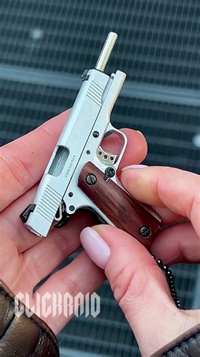 Colt Style Kimber 1911 Keychain - Wooden Silver 7 #miniature #csgo #military #shorts #toys #outdoors