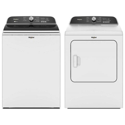Whirlpool 5.2-5.3 cu. ft. White Top Load Washer with Removable Agitator and 7.0 cu. ft. White Vented Dryer Set - The Home Depot