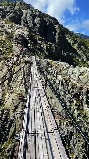 Trift Bridge #alps #bridge #hiking #mountains #swizerland