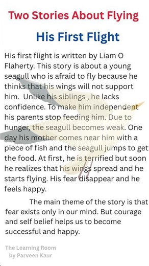 His First Flight Summary | Class 10 English | Easy Explanation