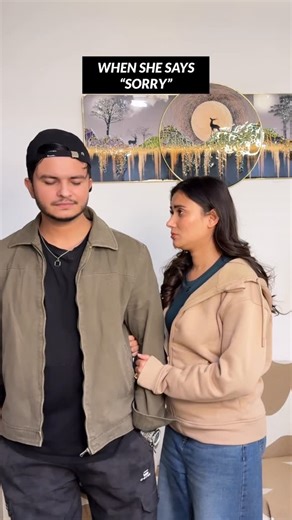 Tanya and Shivam❤️ on Instagram: "Her Sorry vs His Sorry 😛"