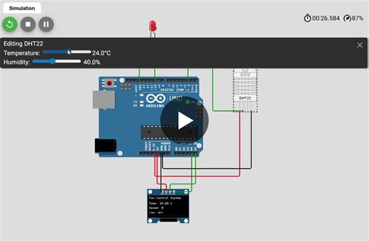 #embeddedsystems #arduino #iot #100daysofcode #engineering #electronics #innovation #dht22 #oled #pwm #hardwaredesign #wokwi #day55 #100dayschallenge | Monika Thirunavukkarasu