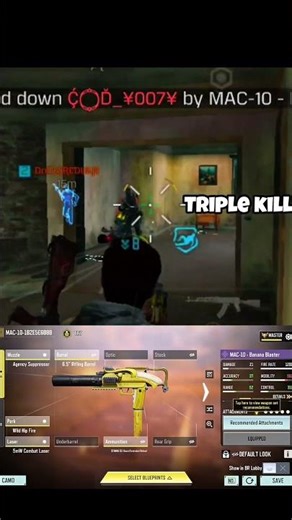 Part 1| Best MAC 10 - Banana Blaster Loadout | CODM#shorts #callofdutymobile #codmshorts #codm #1v4