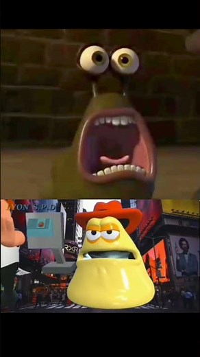 pizza tower screaming at slug from flushed away #lyonspd #meme #screaming #pizzatower #flushedaway