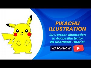 Create a Cute Pikachu 2D Illustration in Adobe Illustrator