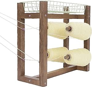 And-et Yarn Glide - Multi-Thread Yarn Dispenser and Holder for Knitting, Crochet, Tufting, and More | Accommodates up to 4 Cones | Steel Tray for Tools and Wood Storage | Thread Holder for Crocheting