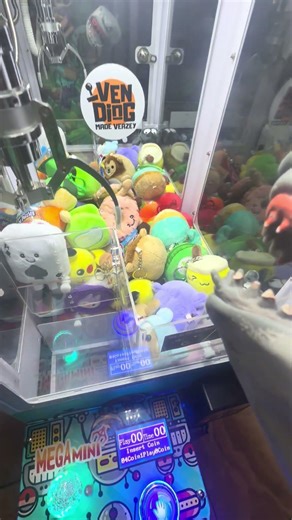 Sharkey plays with a claw machine