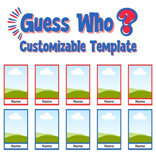 Custom Guess Who Template | Printable Guess Who Game | DIY Guess Who | Edit on Canva | Guess Who Classic Game - Etsy