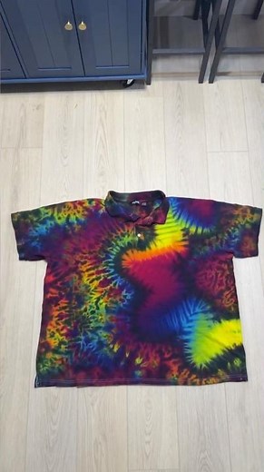 Dye a custom polo for a very special customer with me! #tiedye #art #handmade #fyp