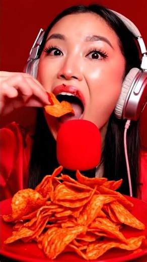 🔴🍽️ Eating Only Red Food | ASMR Mukbang 🎧#redfood #redfoodonly #foodchallenge #shorts #viral