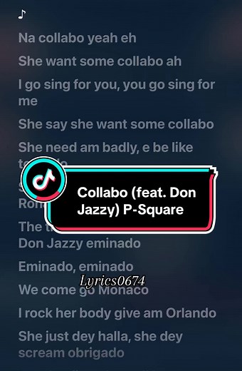 Collabo (feat. Don Jazzy) P-Square Lyrics and Music Video