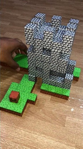 WOW 😳 built a Castle from Magnetic Blocks like Minecraft in Real life #imalidotcom Amazing