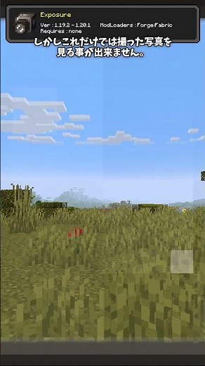 Let's use the ancient camera. MOD introduction "Exposure" #shorts #modintroduction #Minecraft