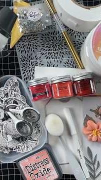 Tutorial with New Tim Holtz Distress Embossing Glazes