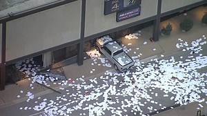 'Ranting' man arrested after truck crashes into Dallas TV station