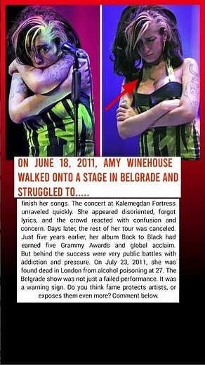 Amy Winehouse Belgrade 2011 Performance Before Her Death