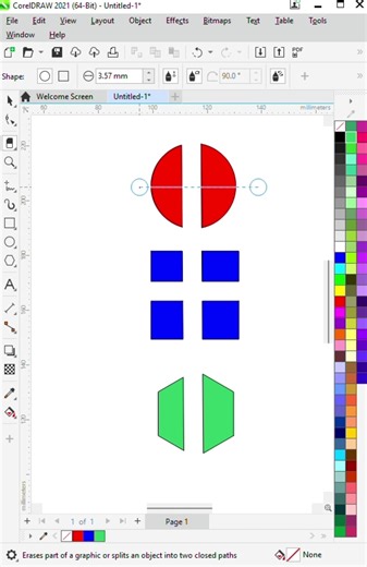 Eraser tool use in Coreldraw | Coreldraw Tutorial 2025 #shorts #viral