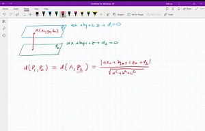 Distance between Parallel Planes Show that the distance between the parallel planes a x b y c z d1=0 and a x b y c z d2=0 is D=(|d1-d2|)/(√(a^2 b^2 c^2)) | Numerade