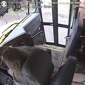 28K views · 638 reactions | WATCH: The moment bus driver grabbed the student just as a car sped past the stopped bus  | Atlanta News First | Facebook