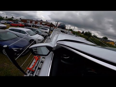 Loading 8 Cars onto an Auto Transporter | POV Trucking Experience